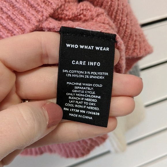 Who what wear striped color block tie back sweater - Picture 2 of 6